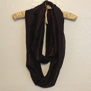 Black and red infinity scarf